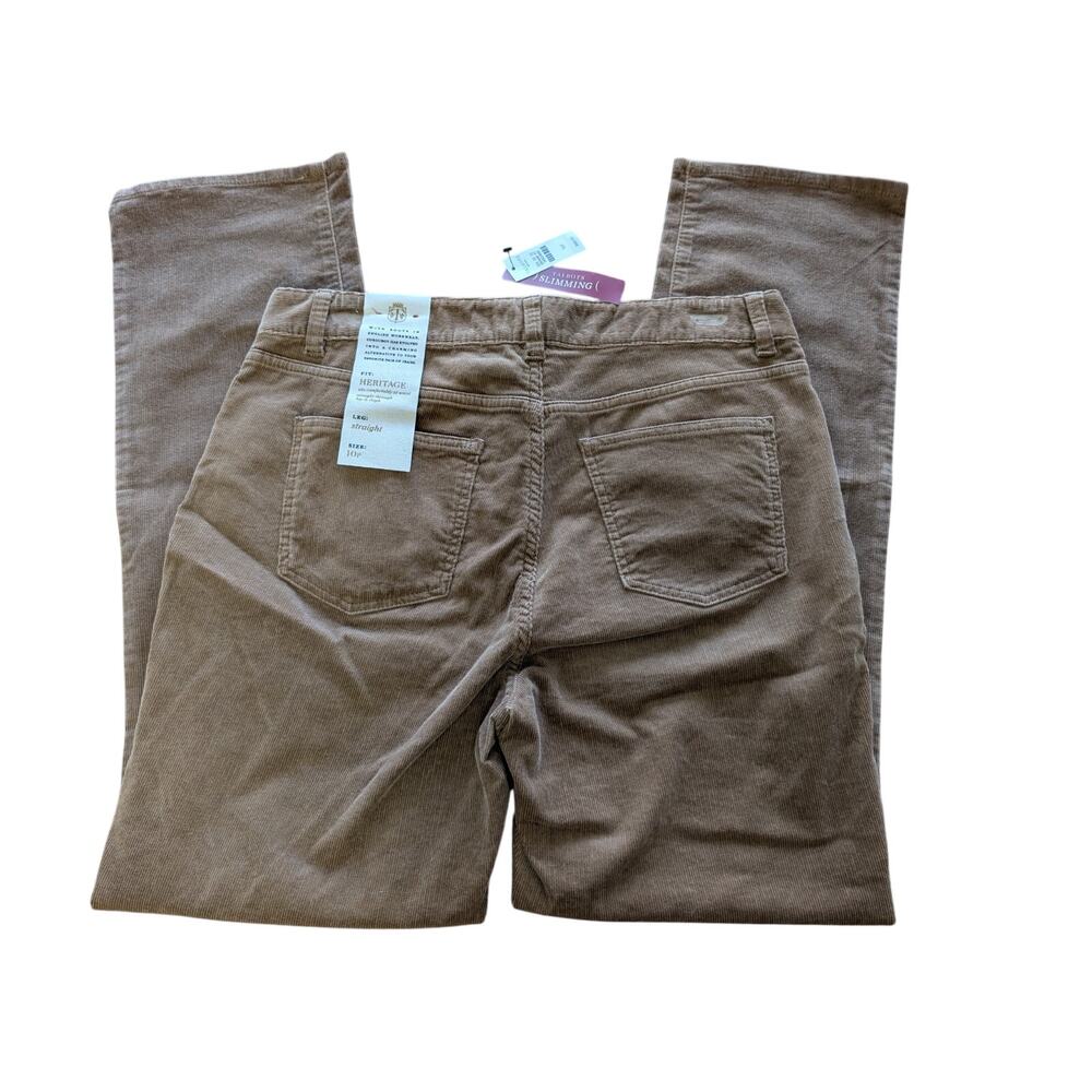 Talbots Heritage Slimming Corduroy Pants Size 10P in Camel Brown SRP $89.50 NEW